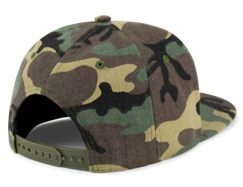 2026 Premium Camo Embroidered Logo Snapback Cap Flat Brim Adjustable Outdoor Streetwear Fashion Caps for Daily Wear Hip-Hop Hat