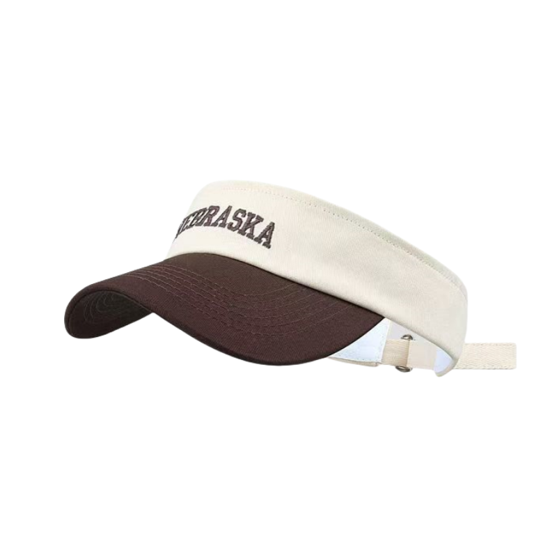 High Quality Comfortable Cotton Visor Cap with Embroidered Letter D Breathable Outdoor Sports Style for Adults for Cycling