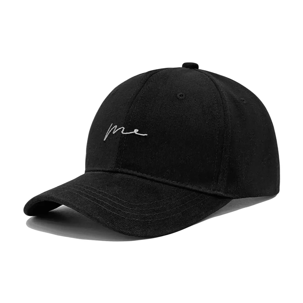 Custom Me Letter Embroidered Baseball Cap, OEM ODM 6 Panel Cotton Baseball Hat with Custom Logo