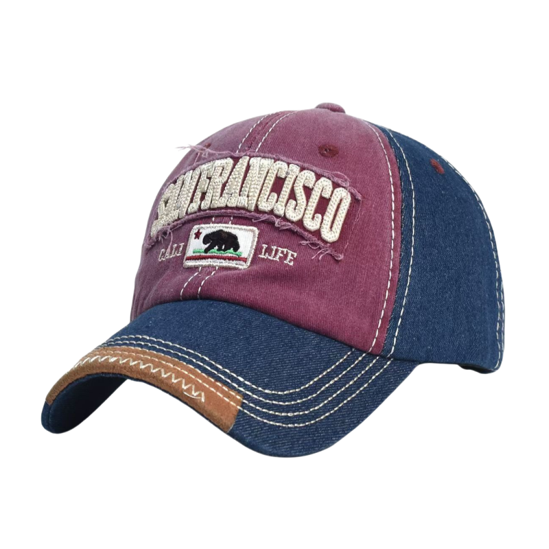High Quality Vintage Curved Baseball Cap Custom Embroidered Logo Stylish Cotton Cap with Fashionable Image One Size Fits All
