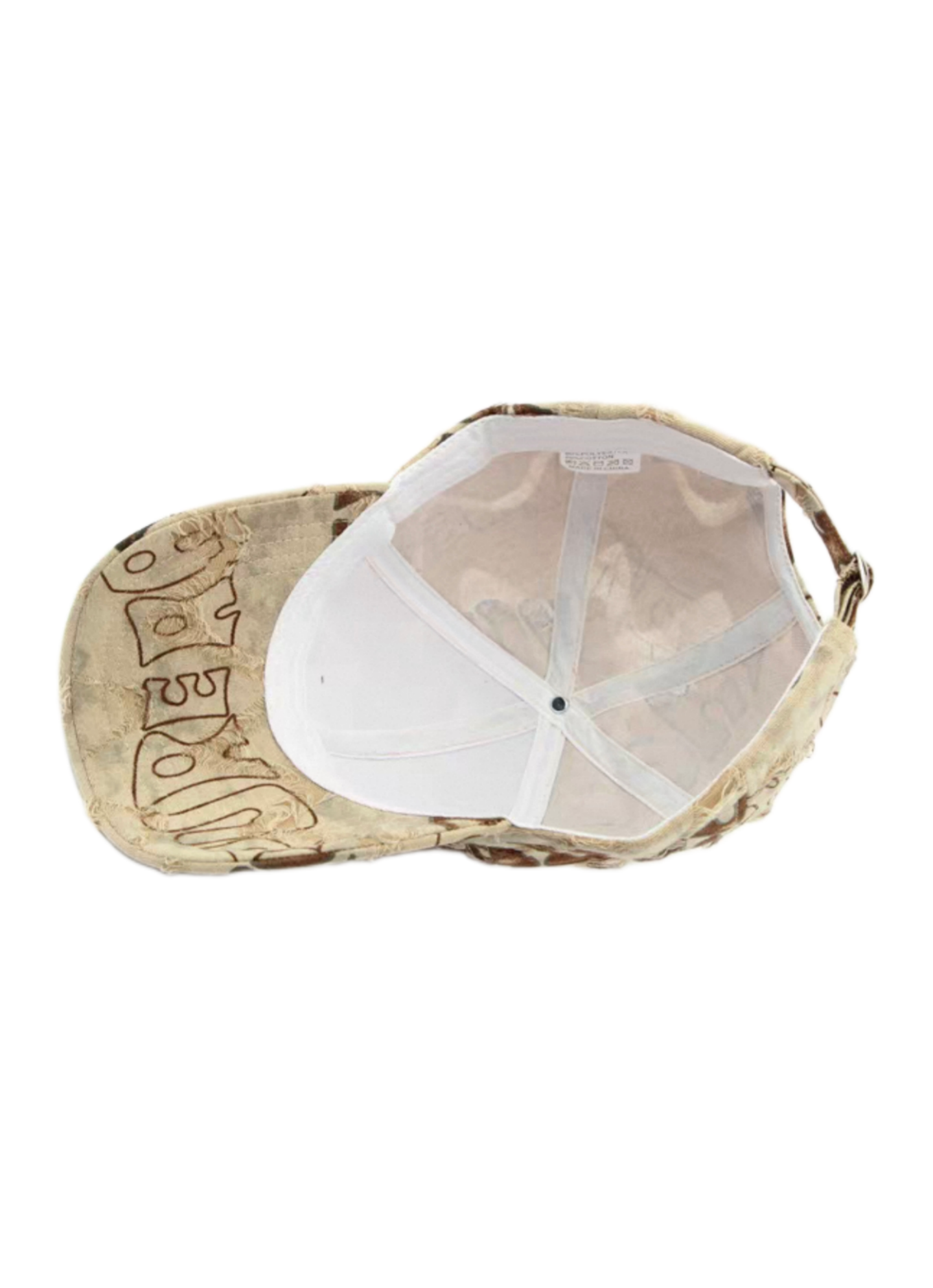 Distressed Letter Print Twill Dobby Street Style Baseball Cap Vintage Soft Adjustable Common Fabric