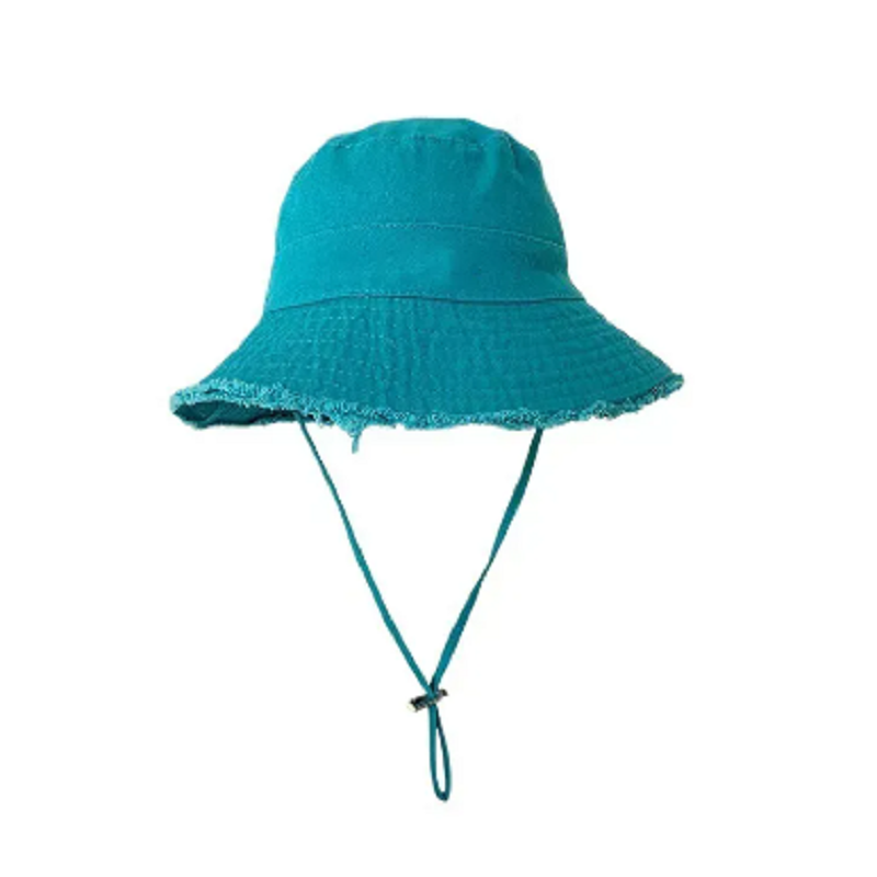 Custom Embroidery Bucket Hats Wide Brim Outdoor Sunshade Fisherman Cap for Casual & Travel Wholesale Fishing Hiking Gear String