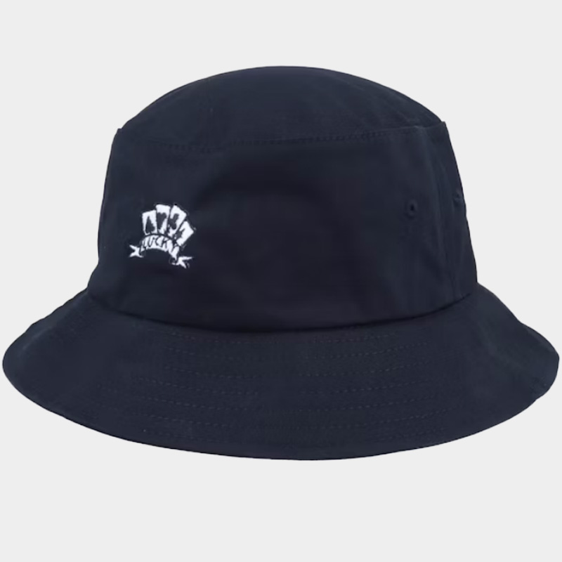 Lucky Cards Custom Embroidered Logo Bucket Hat Wide Brim Sun Protection Fisherman Hat for Adults for Daily & Casual Use