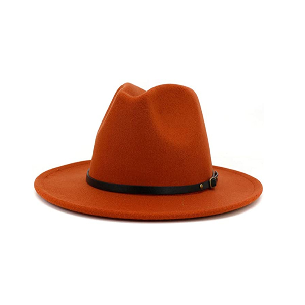 Wholesale Classic Camel Belt Buckle Wide Brim Fedora Panama Hats for Men Women Casual Outdoor Lightweight