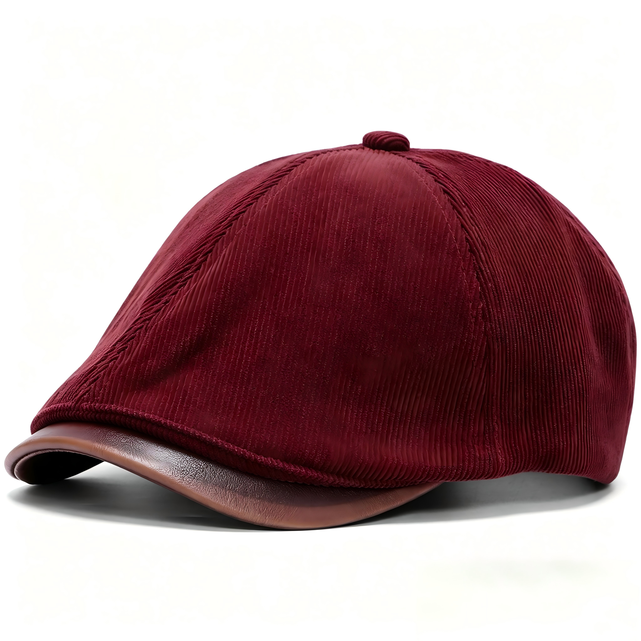 Vintage Corduroy Ivy Hat for Men Women 100% Cotton  Brim Newsboy Cap Casual Retro Peaked Beret Cap