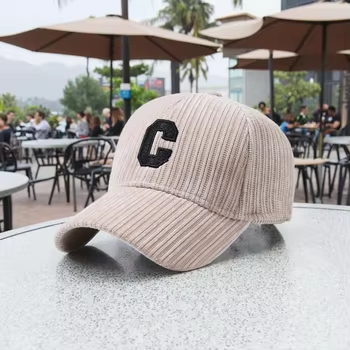 Unisex Simple Baseball Cap Custom Corduroy Lace Fabric Dad Hat Soft Warm Outdoor Wear for All Seasons Breathable American Style