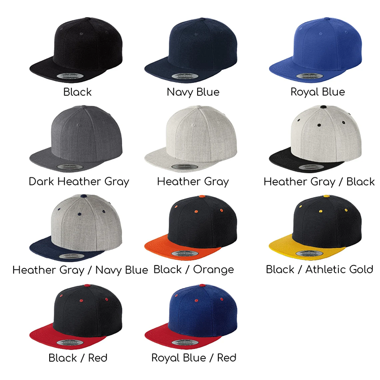 Premium Perforated Sporty Outdoor Travel Snapback Cap Breathable Waterproof Performance Hat with Flat Brim
