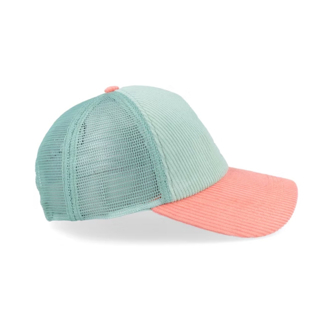 Macaroon Sporty Sporty Sporty Design Breathable Mesh Cap Color Mix & Match Patchwork Custom Fruit Print Puff Printing Method