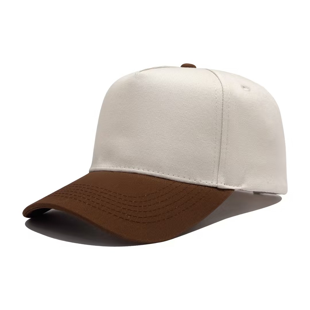 Custom  Embroidery  Baseball Cap Trucker Cap Two Tone Black White 5 Panel Snapback Hats Wholesale for Men Women