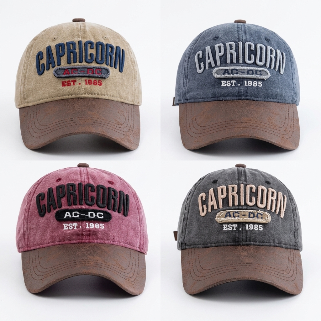 American Style Hat - Retro Color-matched Soft-top Baseball Cap