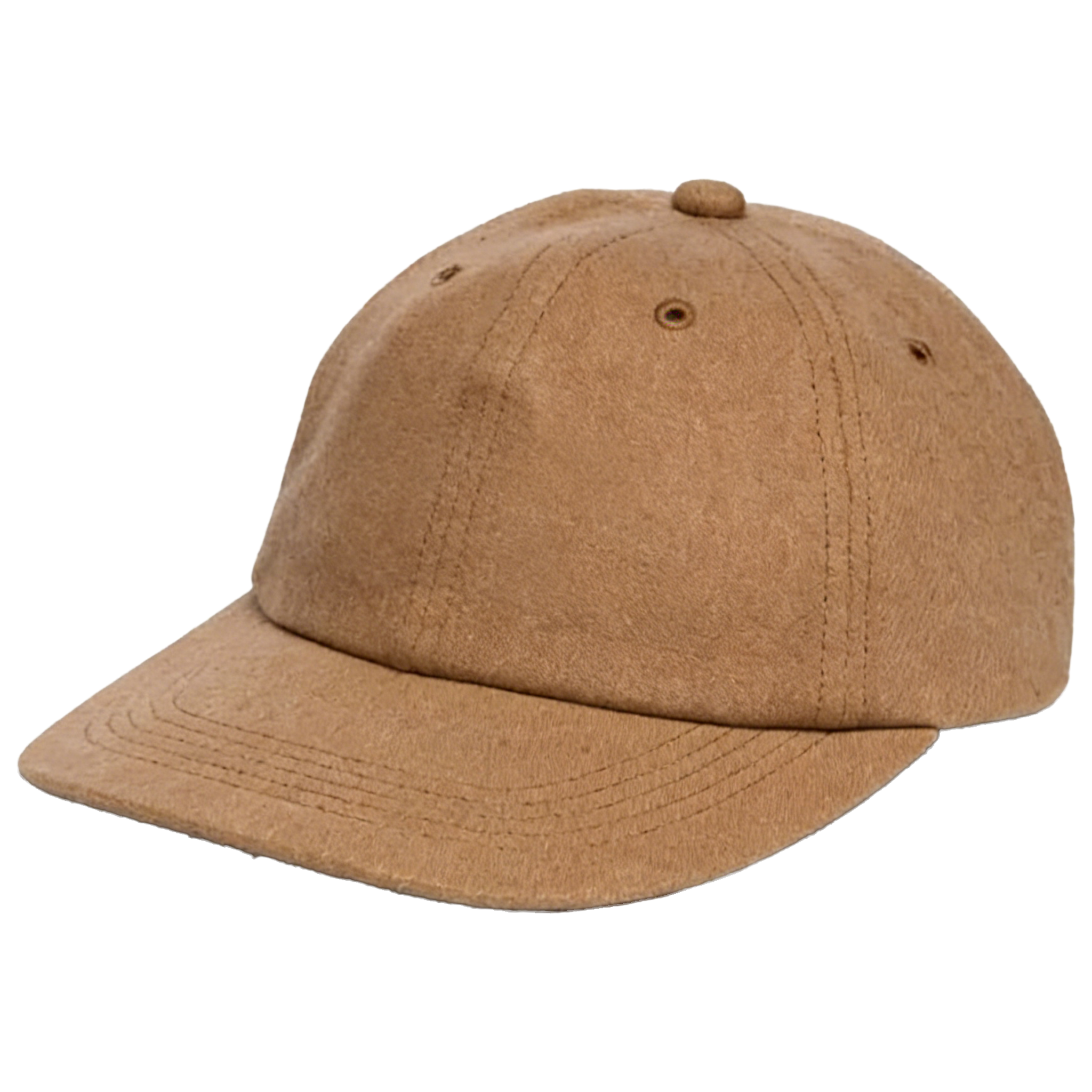 OEM High Quality Wool Blend PU Leather Strap Brown Blank Six Panel Snapback Cap New Design Unstructured Polo Cap and Hat