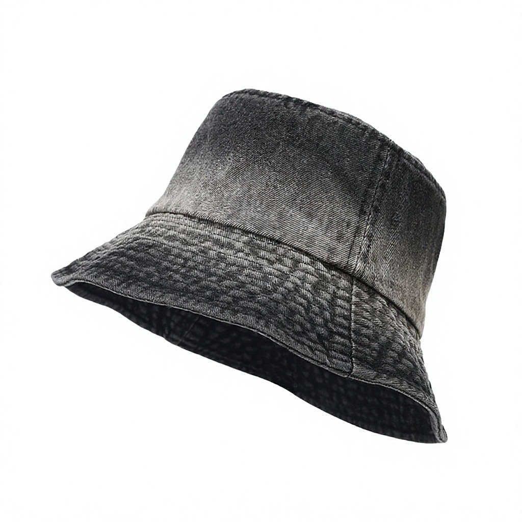 Japanese-style Gradient-colored Denim Fisherman Hat Summer and Spring Sun protection Hat Bucket Hat