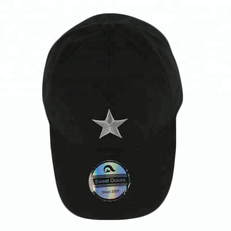 High Quality Customized Cotton Baseball Cap Sporty Dad Hat with 3D Star Embroidery Puff Printing Logo Trucker Hats