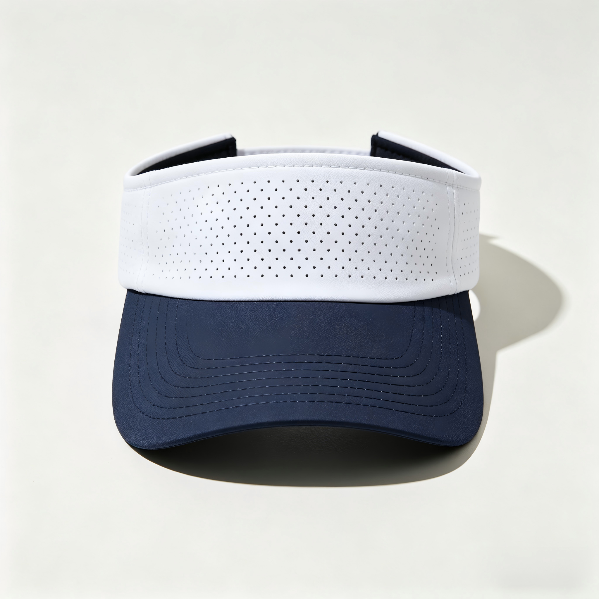 High Elastic Laser Perforated Sun Visor Two Tone Color Block Breathable Outdoor Running Visor