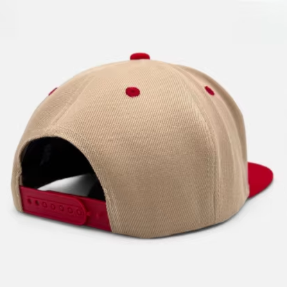 Two-Tone 100% Cotton Breathable Fashion Baseball Snapback Hat-Adjustable Flat Bill for Men