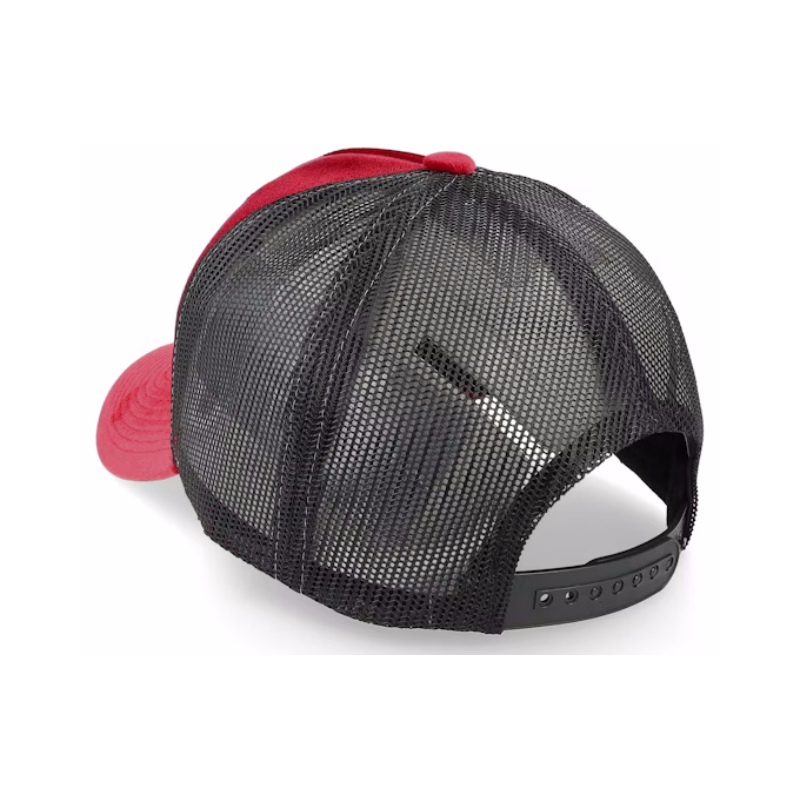 Velvet Red Black a Frame Trucker Mesh Vintage 5 Panel 112 Trucker Hat Fully Customizable Sport Hat Unisex
