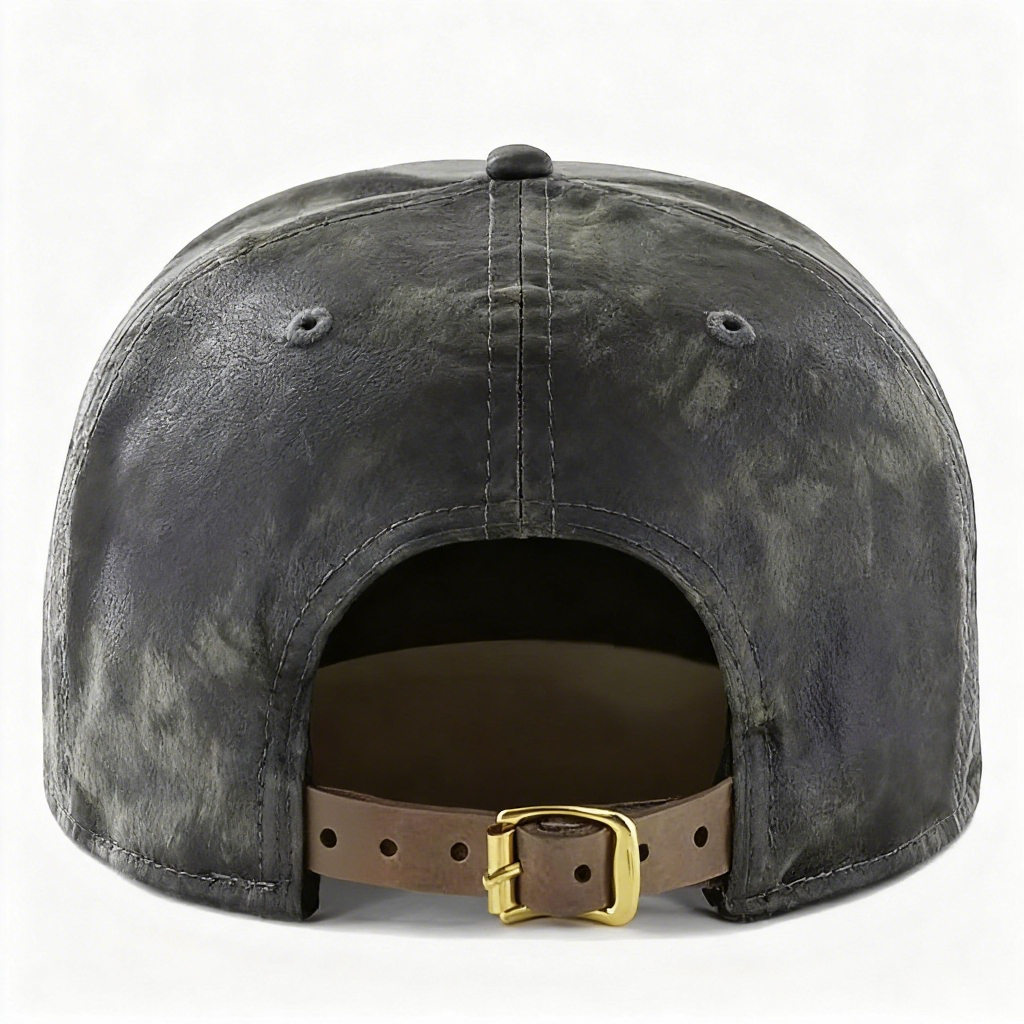 Custom Logo Unisex Blank PU Leather Patch Embroidery Snapback Cap Hats High Quality Distressed Fabric Snapback Hat