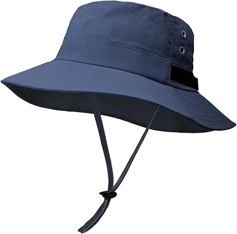 Uv Protection Breathable Mesh Bucket Hat for Men Women Outdoor Fishing Hiking Sun Hat With Adjustable Chin Strap