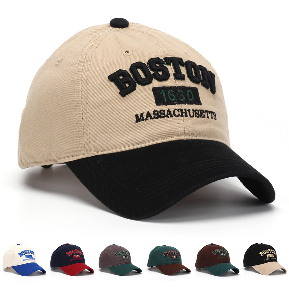 New Multi-color Letter Baseball Cap - American Retro Sun protection Hat