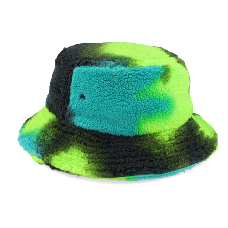 High Quality Custom Pattern Tie Dye Polar Fleece Bucket Hat Wholesale Custom Color for Ladies and Kids