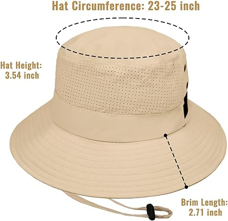 Uv Protection Breathable Mesh Bucket Hat for Men Women Outdoor Fishing Hiking Sun Hat With Adjustable Chin Strap