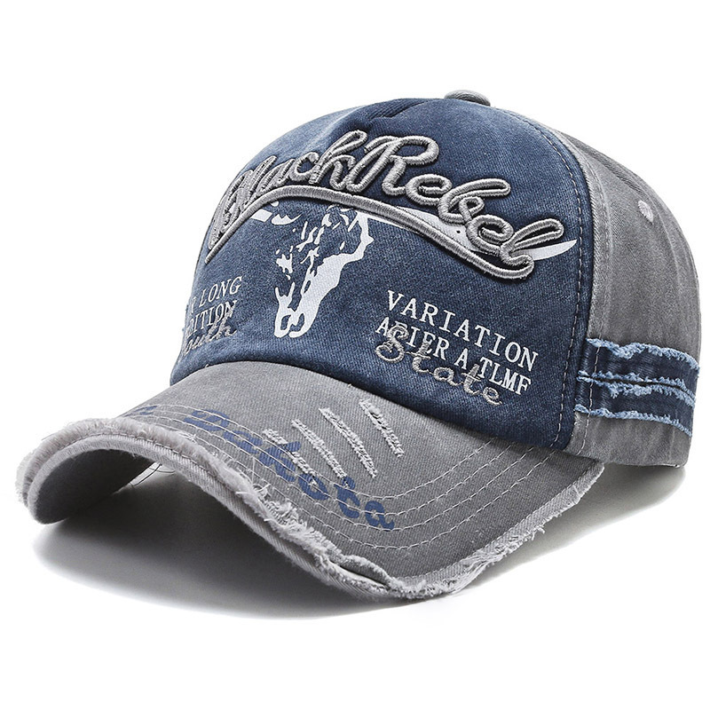 Autumn and Winter Embroidered Water-washed Baseball Cap Suitable for Both Men and Women for Cold protection and Wind Resistance