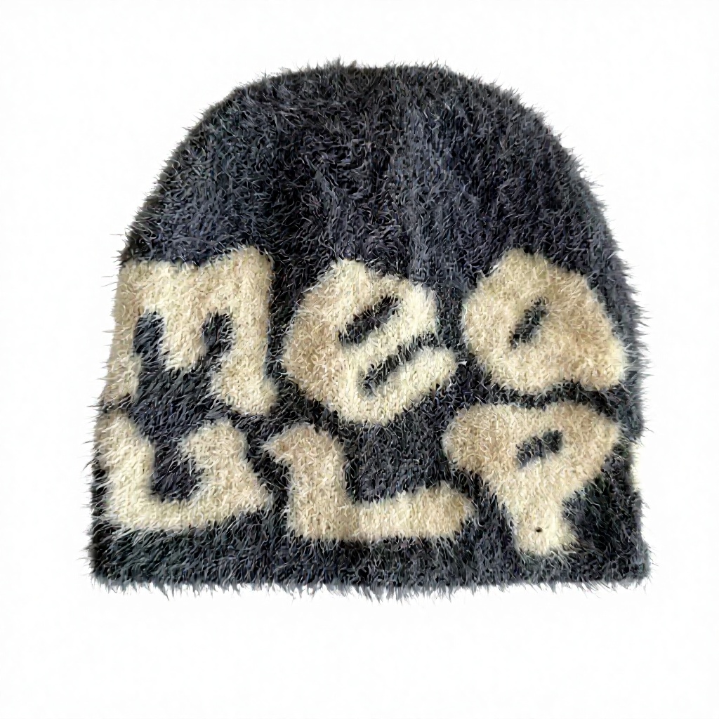 Minimalist Plush Letter Jacquard Acrylic Unisex Casual Outdoor Beanie