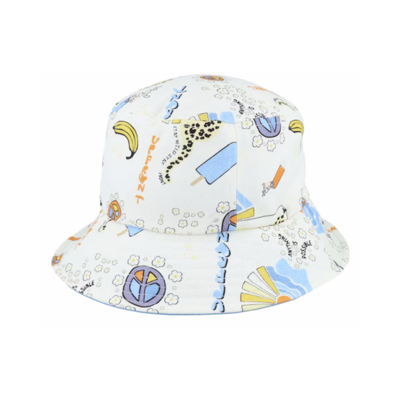 Wholesale High Quality Bucket Hat Sports Sun Hat for Ladies Kids Custom Cartoon Pattern Casual Scene