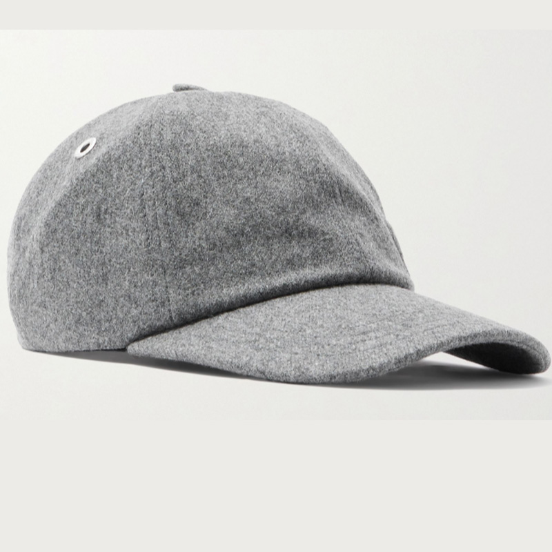 Custom Embroidered logo 6 Panel Unstructured Sports Cap Winter Warm Melton Blank Dad Hat Luxury Wool Baseball Cap for Men Women