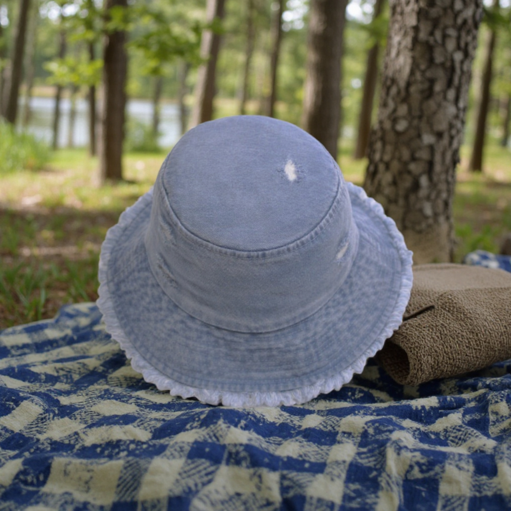 Custom Logo Outdoor Bucket Hat Wide Brim Fishing Hiking Cap Visor Washed Cotton for Summer & Winter Travel Wholesale
