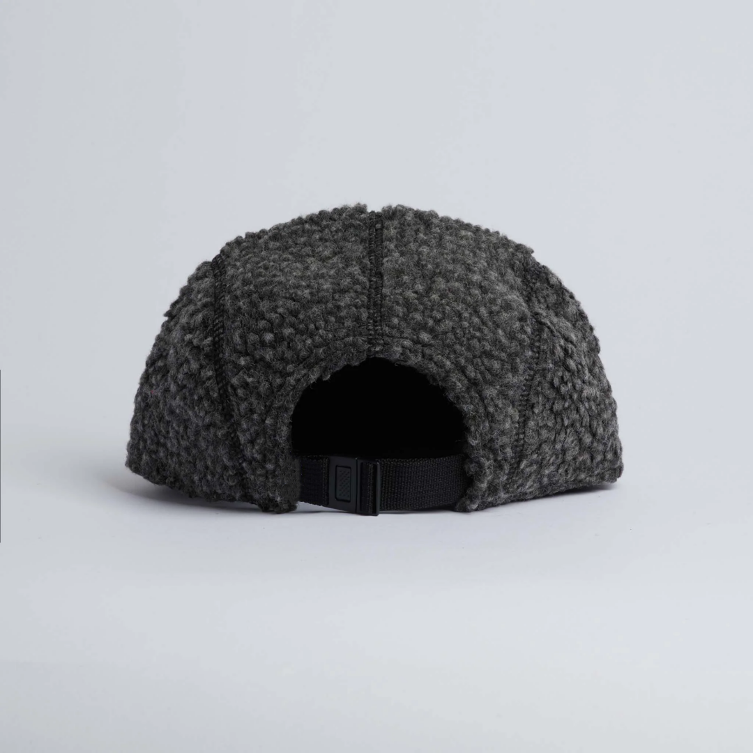 Custom Color Outdoor Warm Fleece Camping Hat Adjustable Strap Blank Short Brim 5 Panel Cap