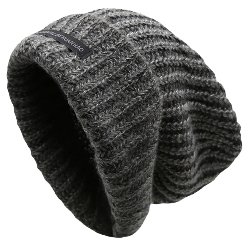 Winter Skull Cap - Men's and Women's Universal Thick and Extended Stylish and Warm Knitted Hat - Cold Hat