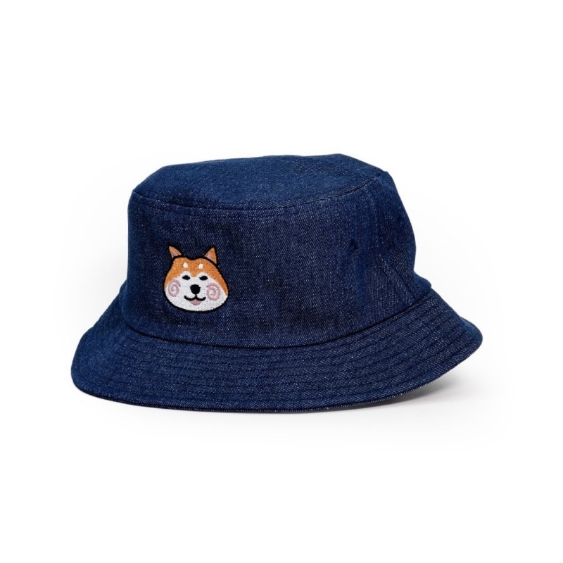 Luxurious 100% Cotton Doggy Cap Embroidered Bucket Hat for Fishing Beach Leisure and Everyday Use