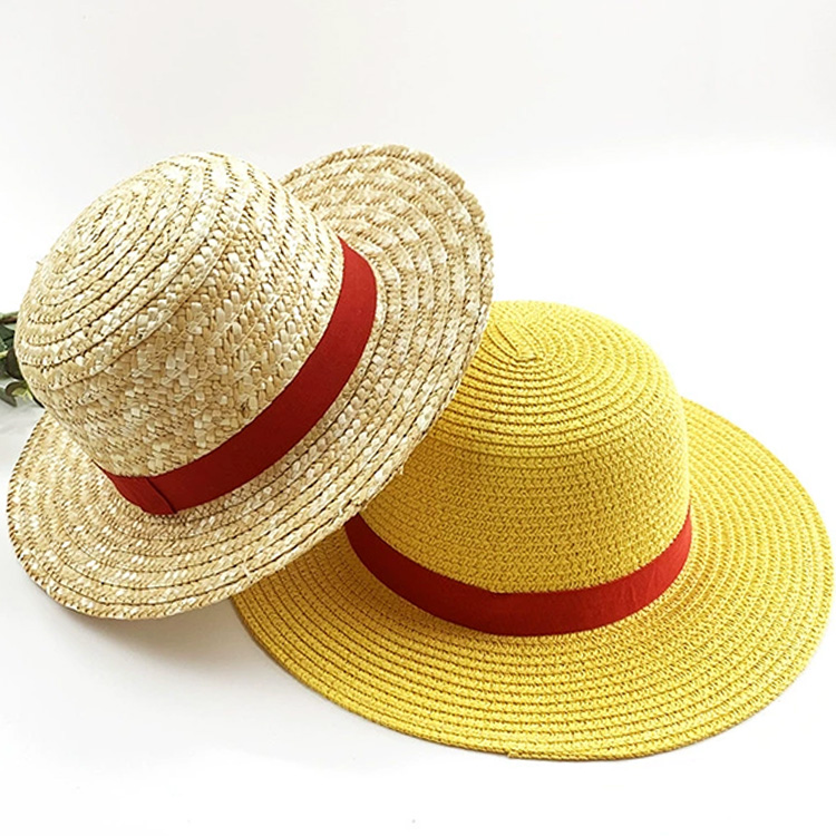 Cosplay Yellow Luffy One Piece Straw Hat Character Style for Outdoor & Fishing Scenes