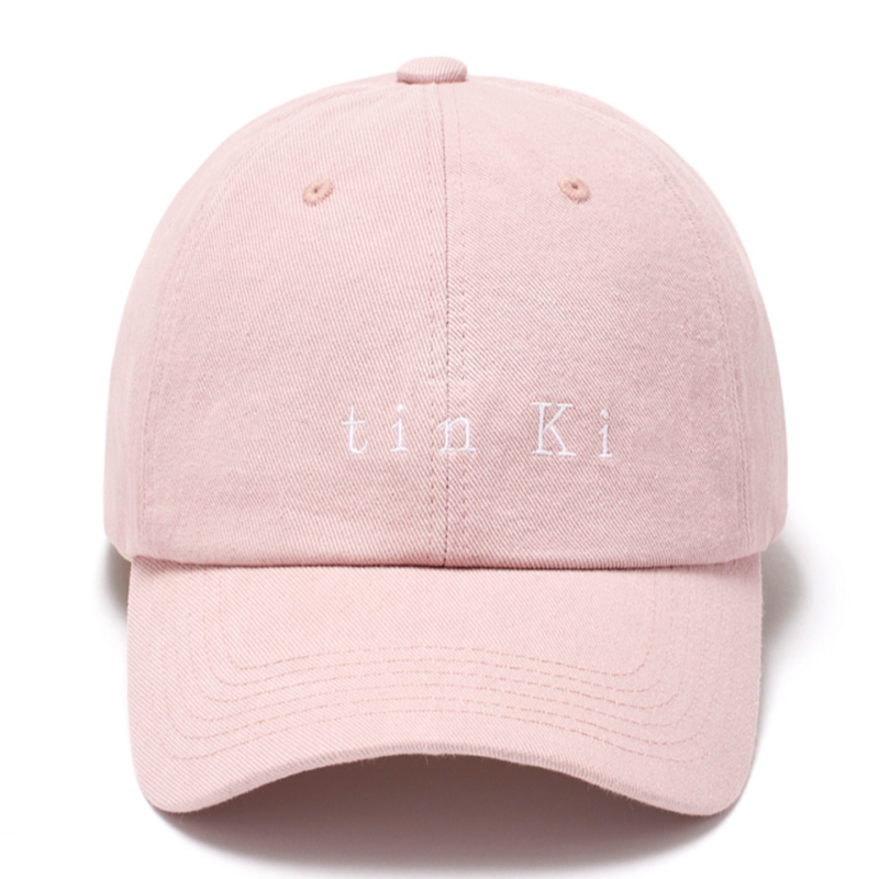 2026 New Arrival: High-Quality Summer Cotton Pink Baseball Cap with Embroidered Logo and Metal Back Buckle (6-Panel)