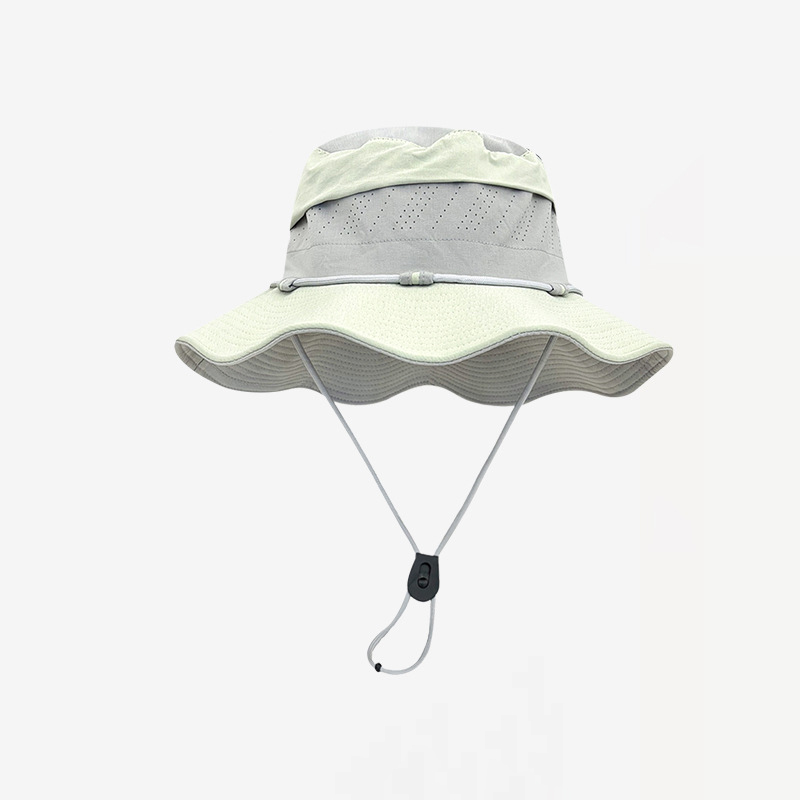 Japanese-style Solid Color Children's Summer Lightweight Outdoor Sun Protection Wide Brim Fishing Hat for Hiking Image