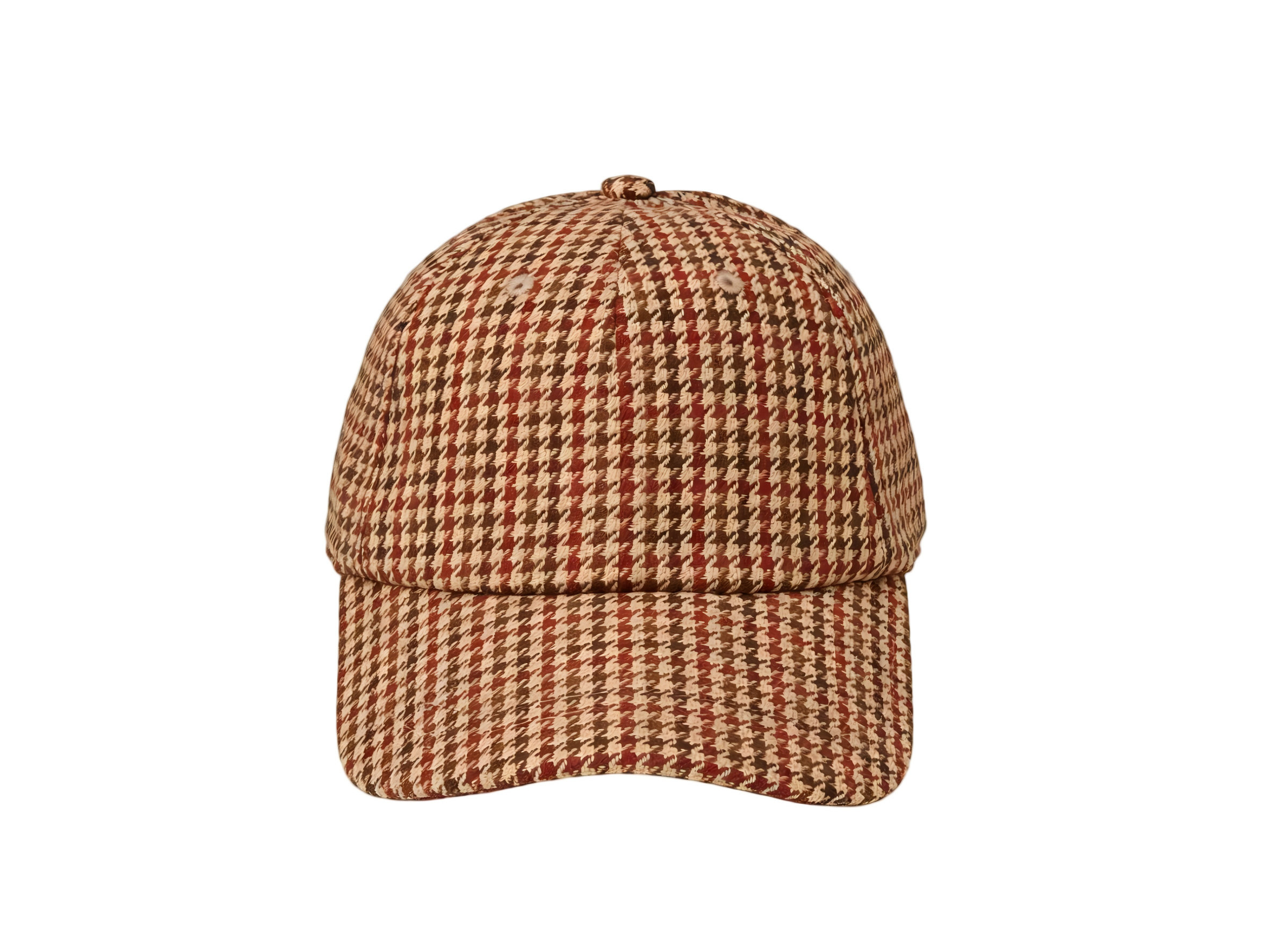 Breathable Wool Baseball Hat - Customizable Plaid 6-Panel for Men/Women