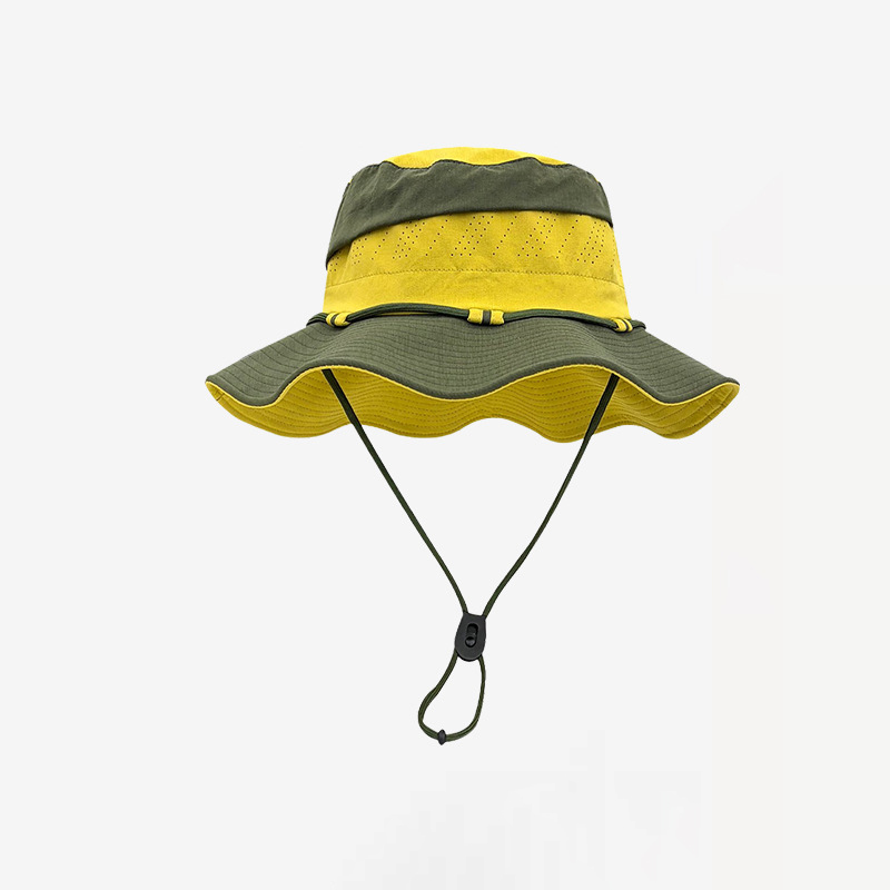 Japanese-style Solid Color Children's Summer Lightweight Outdoor Sun Protection Wide Brim Fishing Hat for Hiking Image