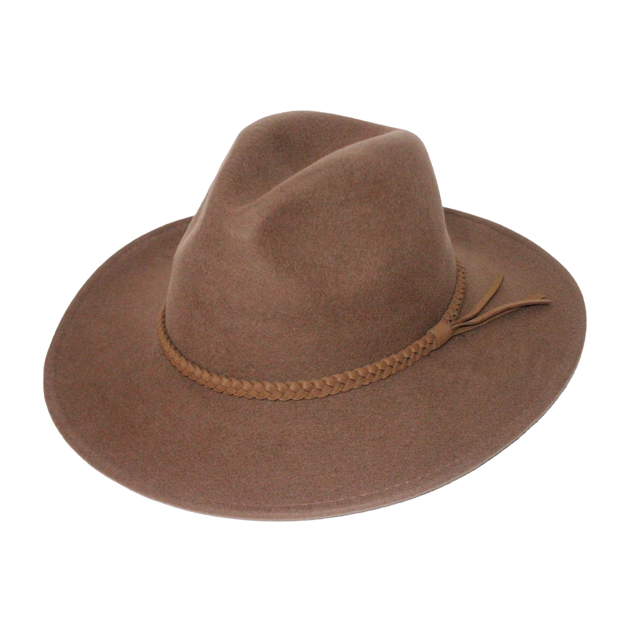 Wholesale New Arrival 2025 Fashion Wool Blend Hats Wide Brim Dress Hats for Women and Men Heart Drop Top Caps