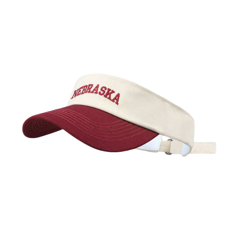 High Quality Comfortable Cotton Visor Cap with Embroidered Letter D Breathable Outdoor Sports Style for Adults for Cycling