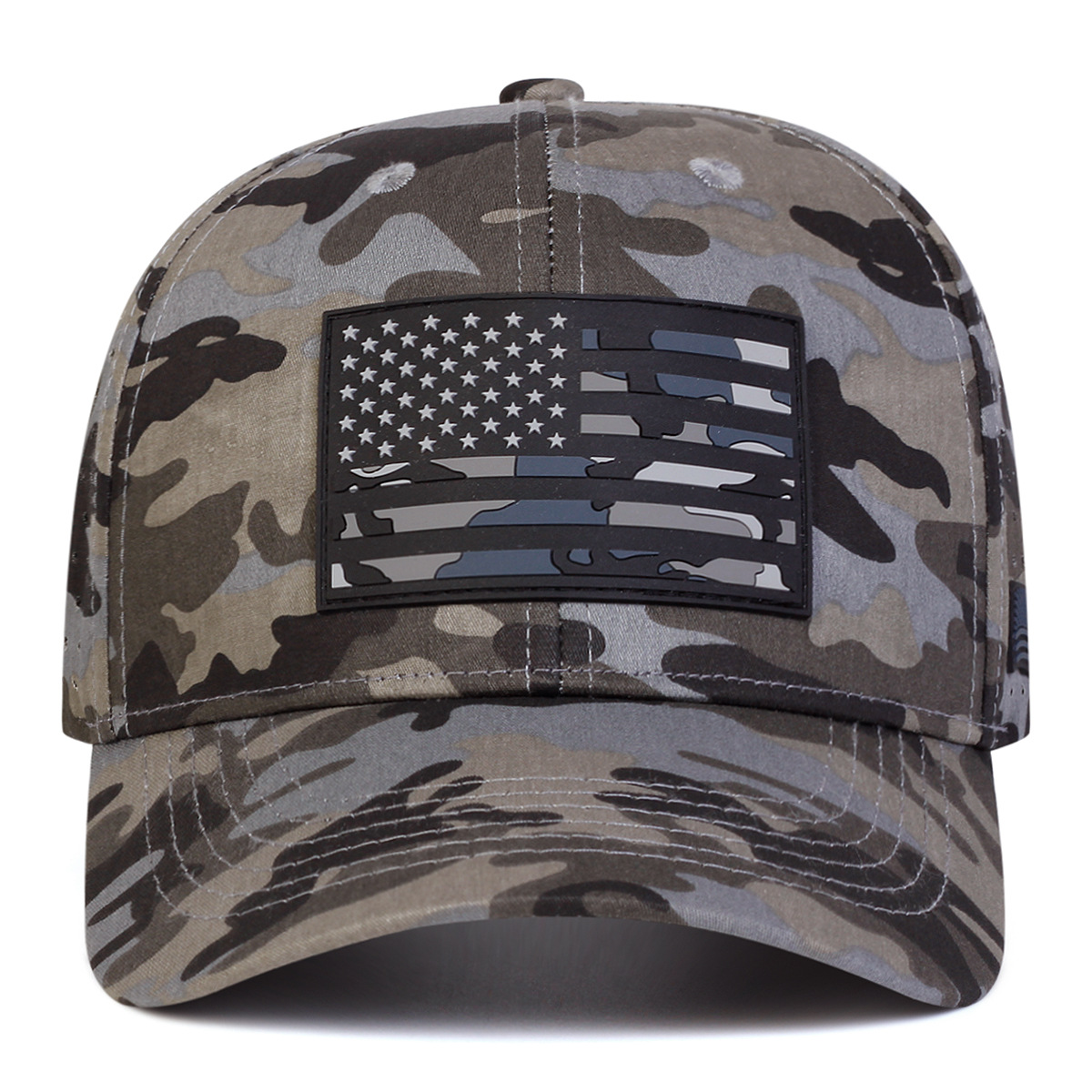 Fashion Camouflage Pattern National Flag Baseball Cap with Ventilation Holes Soft Top Beanie,truck Driver Hat