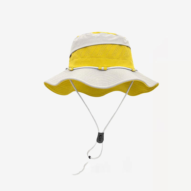 Japanese-style Solid Color Children's Summer Lightweight Outdoor Sun Protection Wide Brim Fishing Hat for Hiking Image