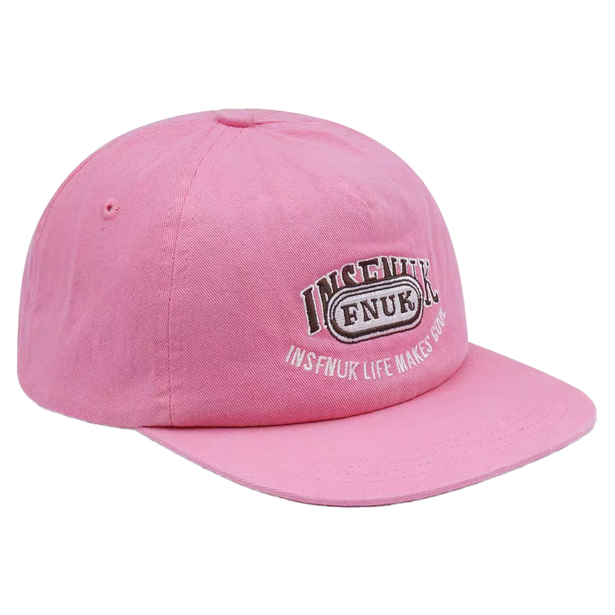 Pink American Retro 3D Embroidered Flat Brim Baseball Cap Soft Top Adjustable Unisex Y2K Fashion Sports Street Trendy