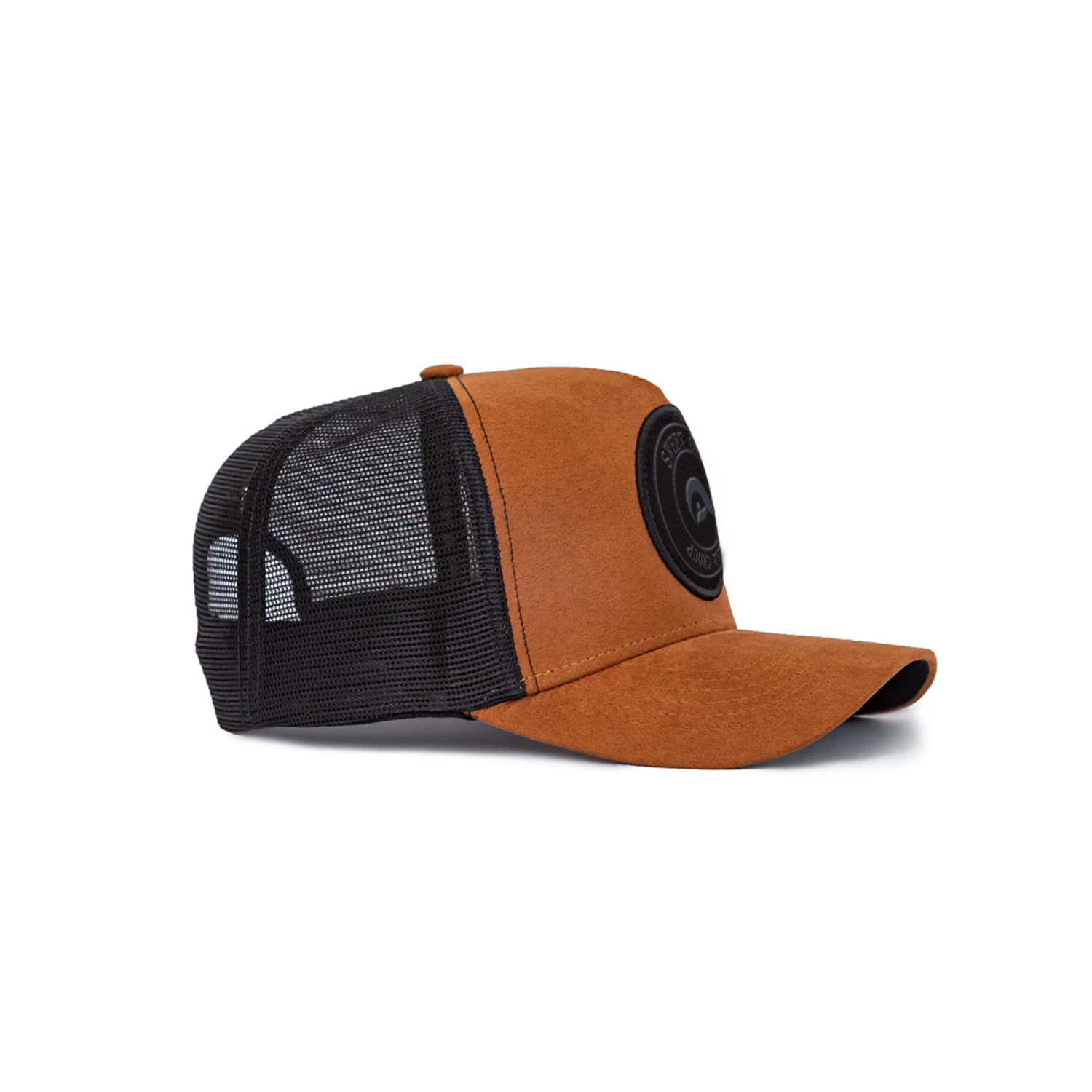 Custom 6-Panel Curved Mesh Cap for Men & Women Embroidered Logo Hip Hop Style Casual Truckers Hat for Sports & Games Flat Brim