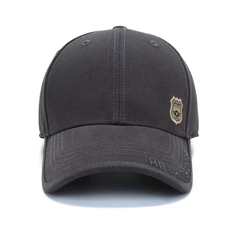 Custom Male Embroidery Logo Piping on Brim Sport Baseball Cap Street Style Image Common Fabric Feature