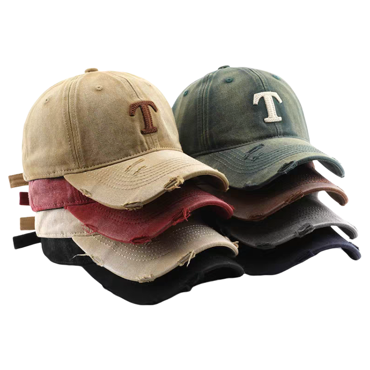 New Fashion Vintage Street Baseball Caps Unisex Casual 6 Panel Design Custom Embroidery Logo Various Oxford Twill