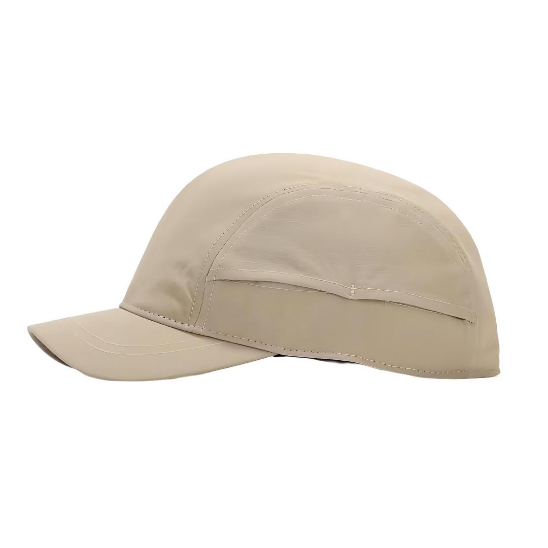 Khaki 5-Panel 100% Polyester Sporty Dobby Quick Dry Breathable Waterproof Sports Baseball Cap Sun Hat Unisex Outdoor Running Cap
