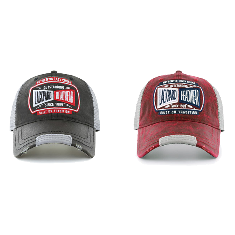 Custom Curved Brim Mesh Baseball Cap richardson Embroidery logo Velvet  Trucker Hats