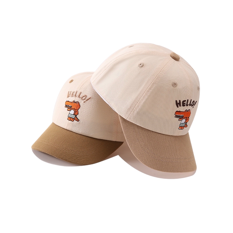 High Quality Two Tone Designer Unstructured Embroidered Kids Baseball Cap