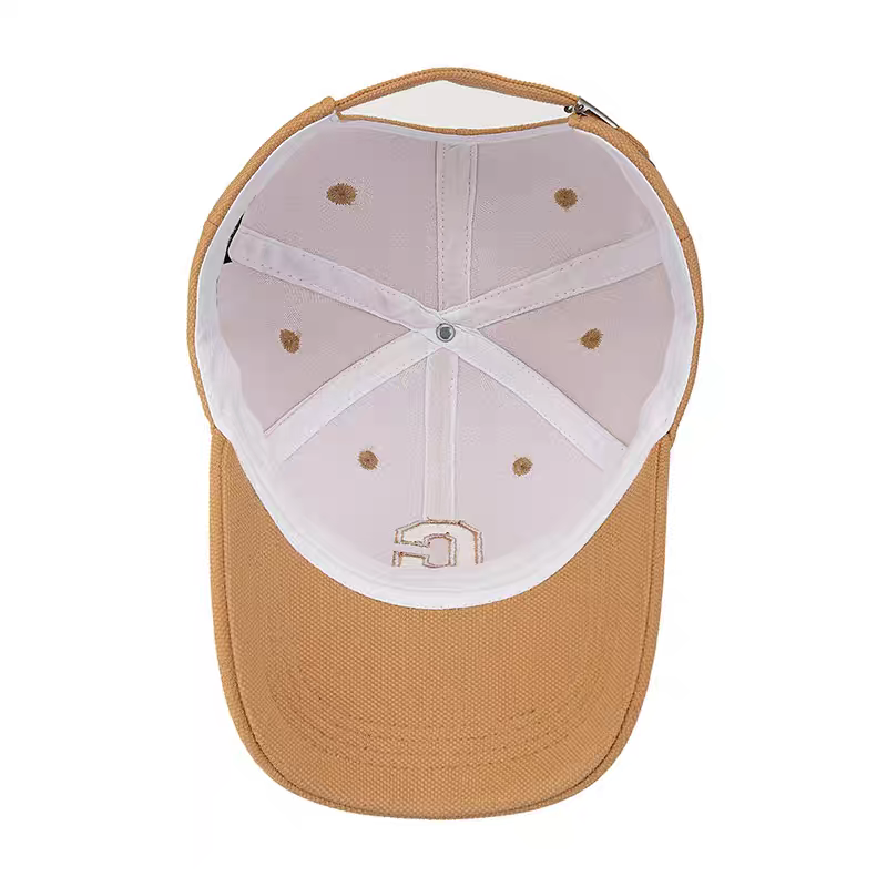 2026 New Style Khaki Twill Street Style Common 3D Embroidery Logo Baseball Cap Unisex Adjustable Metal Buckle Dad Hat
